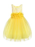 Kids Dream Little Girls Yellow Floral Lace Tulle Flower Girl Dress 2-6 - SophiasStyle.com
